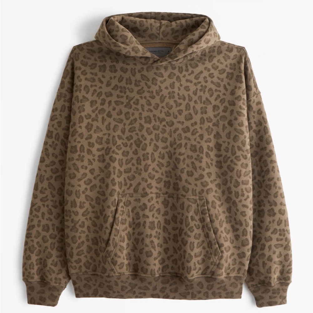 NWT! Viral Abercrombie Leopard Hoodie Size S